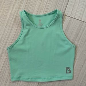 Buffbunny mint crop tank top size M